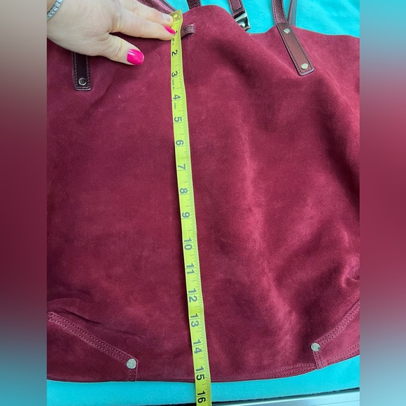 🔴Authentic TIFFANY & CO Reservable Leather &Sued Ruby Red and Rustic Red Bag🔴 - Picture 7 of 16